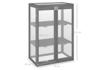 Outsunny 3-Tier Outdoor Garden Wooden Greenhouse | Dark Grey Outsunny 3-Tier Outdoor Garden Wooden Greenhouse | Dark Grey