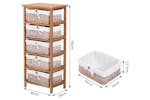 Homcom Wooden Frame Storage Unit Drawers | Natural Homcom Wooden Frame Storage Unit Drawers | Natural