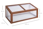 Outsunny Outdoor Square Wooden Greenhouse | Brown Outsunny Outdoor Square Wooden Greenhouse | Brown