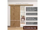 Homcom MDF Sliding Barn Door Track Kit | Brown Homcom MDF Sliding Barn Door Track Kit | Brown