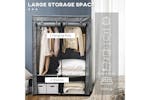 Homcom Portable Fabric Cabinet Wardrobe | Light/Grey Homcom Portable Fabric Cabinet Wardrobe | Light/Grey