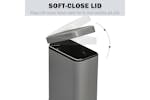 Homcom Steel Silent and Gentle Open Pedal Bin | Grey/Black Homcom Steel Silent and Gentle Open Pedal Bin | Grey/Black