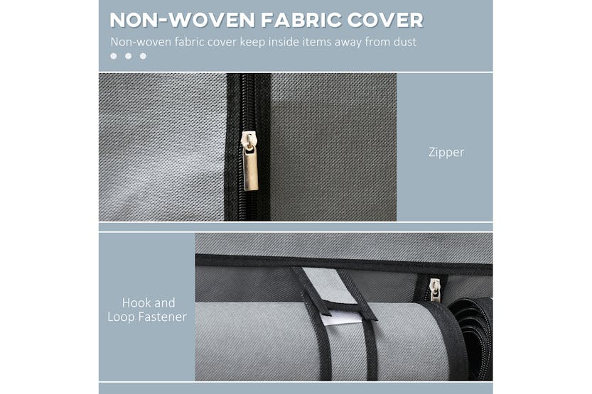 Homcom Portable Fabric Cabinet Wardrobe | Light/Grey Homcom Portable Fabric Cabinet Wardrobe | Light/Grey