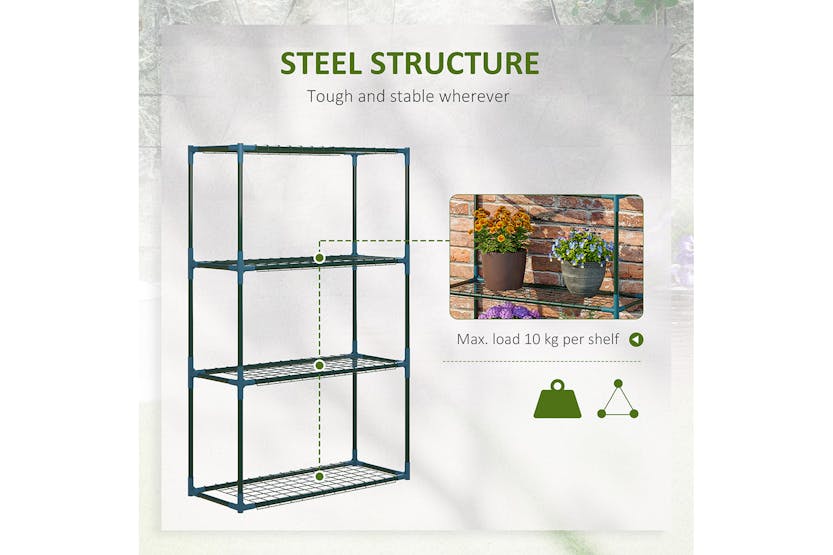 Outsunny Modern Plant Stand | Set of 2 | Green Outsunny Modern Plant Stand | Set of 2 | Green