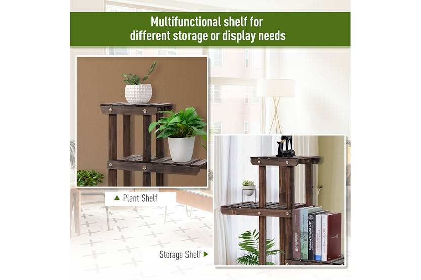 Outsunny Outdoor Flower Display Stand | Carbon Outsunny Outdoor Flower Display Stand | Carbon