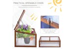 Outsunny Outdoor Square Wooden Greenhouse | Brown Outsunny Outdoor Square Wooden Greenhouse | Brown