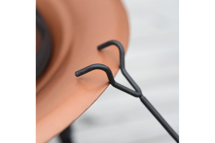 Outsunny Outdoor Steel Round Fire Pit with Poker | Black Outsunny Outdoor Steel Round Fire Pit with Poker | Black