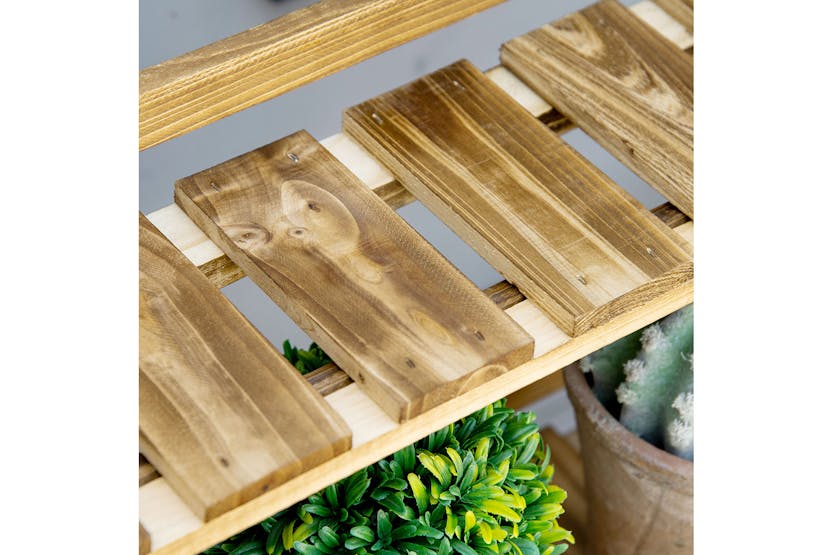 Outsunny Folding Design Flower Shelf | Brown Outsunny Folding Design Flower Shelf | Brown