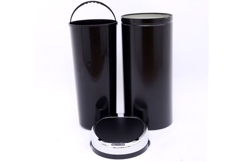 Homcom Stainless Steel Sensor Trash Can W/ Bucket | Black Homcom Stainless Steel Sensor Trash Can W/ Bucket | Black