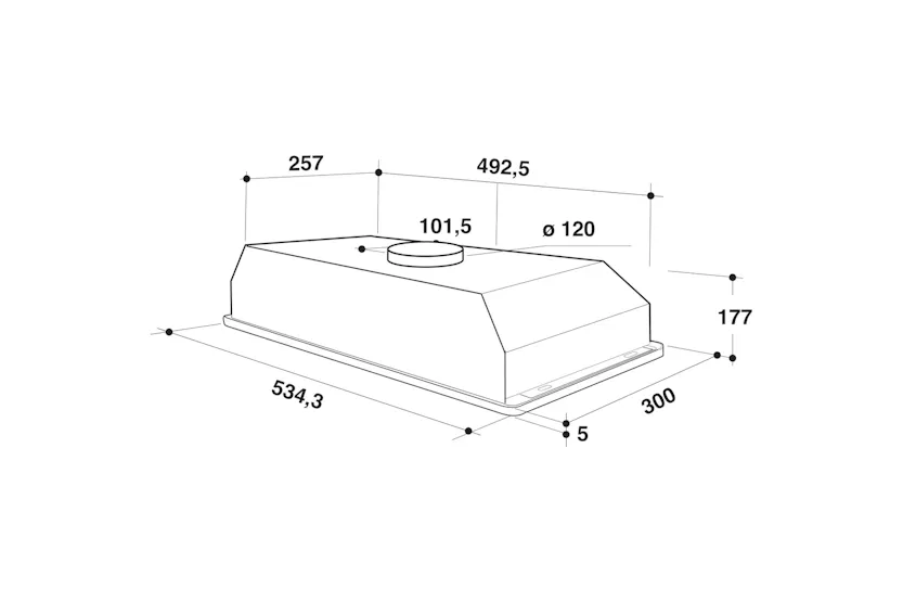 Hotpoint 60cm Integrated Cooker Hood | PCT64FLSS Hotpoint 60cm Integrated Cooker Hood | PCT64FLSS