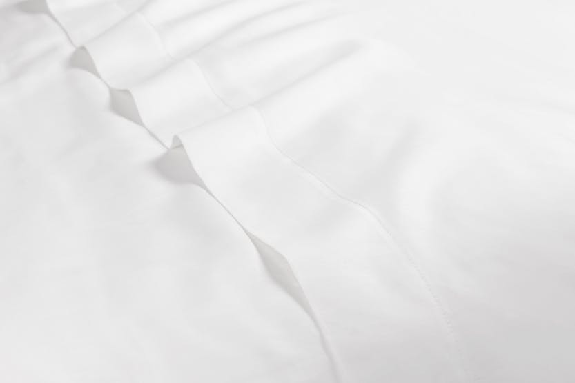 The Linen Room | 500 Thread Count Cotton Percale Flat Sheet | White | Double The Linen Room | 500 Thread Count Cotton Percale Flat Sheet | White | Double