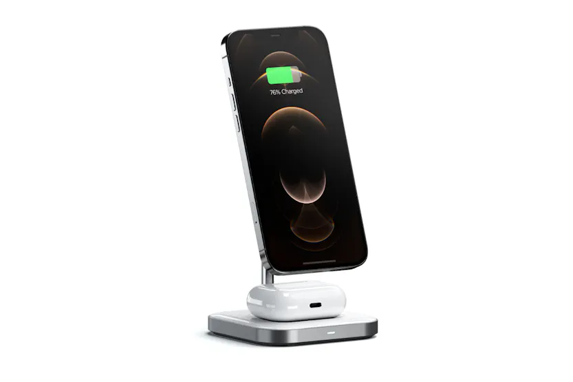 Satechi Aluminum 2-in-1 Magnetic Wireless Charging Stand Satechi Aluminum 2-in-1 Magnetic Wireless Charging Stand