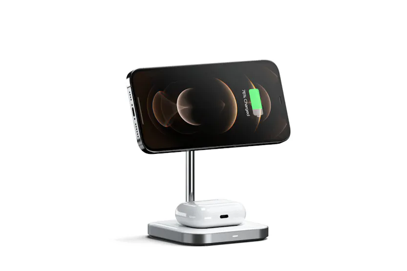 Satechi Aluminum 2-in-1 Magnetic Wireless Charging Stand Satechi Aluminum 2-in-1 Magnetic Wireless Charging Stand