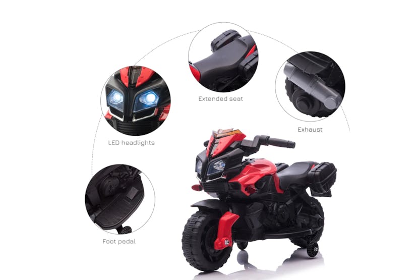 Homcom Childs Electric Motorbike | Red/Black Homcom Childs Electric Motorbike | Red/Black