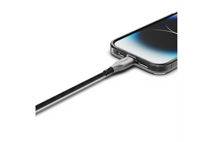 Cygnett Armoured Lightning USB-C Cable | 1m | Braided Black Cygnett Armoured Lightning USB-C Cable | 1m | Braided Black