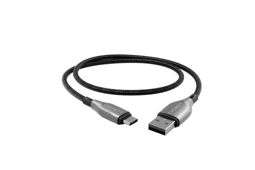 Cygnett Armoured USB-C to USB-A Cable | 1m | Black Cygnett Armoured USB-C to USB-A Cable | 1m | Black
