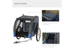 PawHut Dog Bike Trailer with Storage Bag | Grey/Blue PawHut Dog Bike Trailer with Storage Bag | Grey/Blue