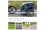 PawHut Dog Bike Trailer with Storage Bag | Grey/Blue PawHut Dog Bike Trailer with Storage Bag | Grey/Blue
