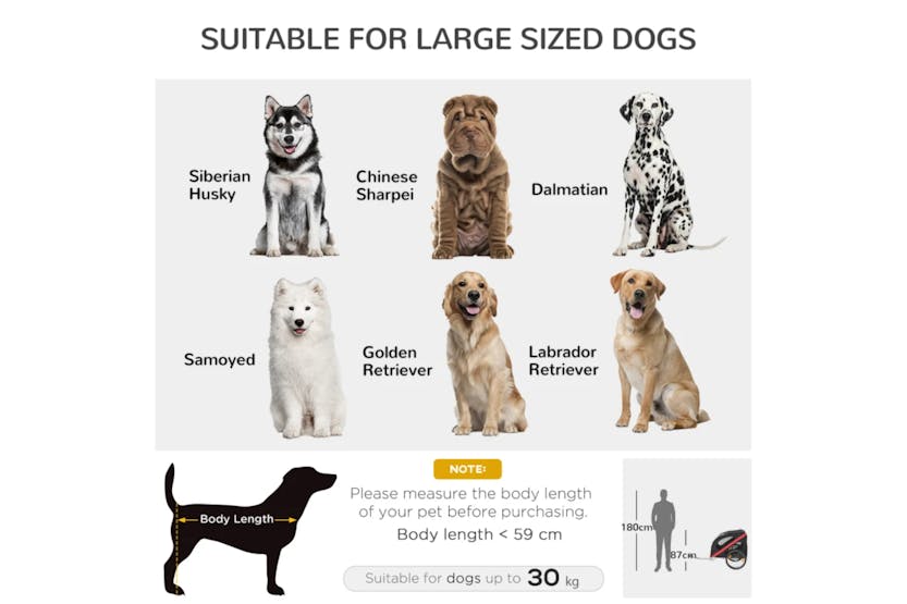 PawHut Dog Bike Trailer with Storage Bag | Grey/Blue PawHut Dog Bike Trailer with Storage Bag | Grey/Blue