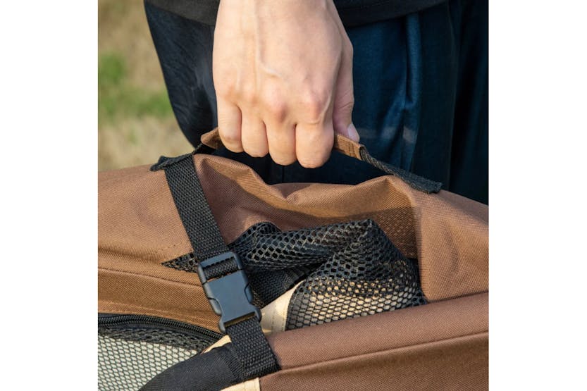 PawHut Folding Small Fabric Dog Travel Crate | Brown/Black PawHut Folding Small Fabric Dog Travel Crate | Brown/Black