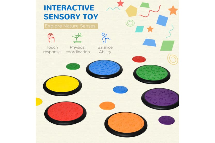 Homcom Kids Textured Sensory Pads | 12 Pieces Homcom Kids Textured Sensory Pads | 12 Pieces