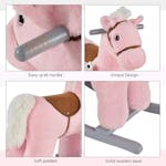 Homcom Childs Rocking Horse with Realistic Sounds | Pink Homcom Childs Rocking Horse with Realistic Sounds | Pink