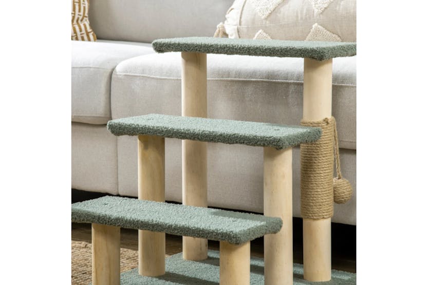 PawHut 48cm Cat Tree | Green/Natural PawHut 48cm Cat Tree | Green/Natural