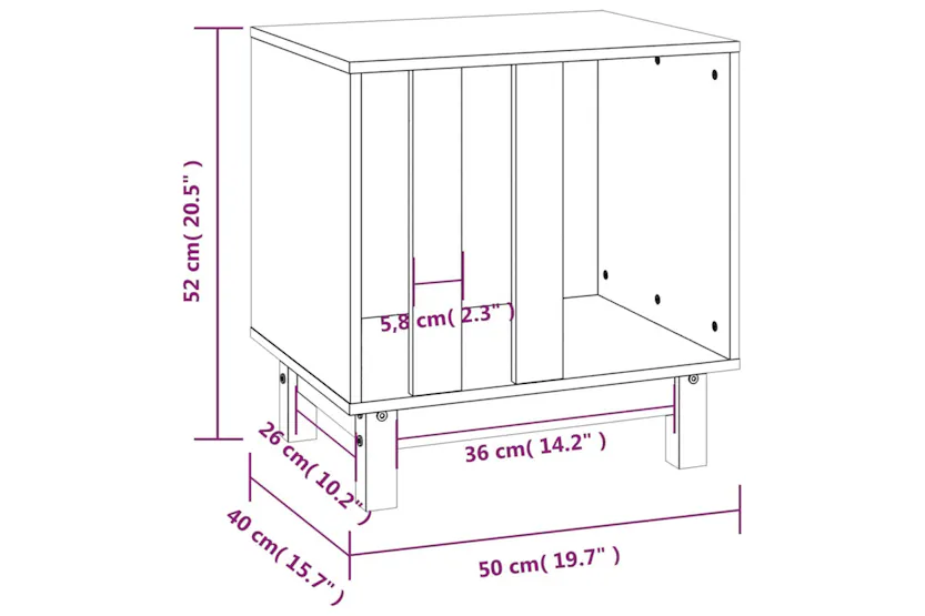 vidaXL 822473 Dog House Grey 50x40x52cm Solid Wood Pine vidaXL 822473 Dog House Grey 50x40x52cm Solid Wood Pine