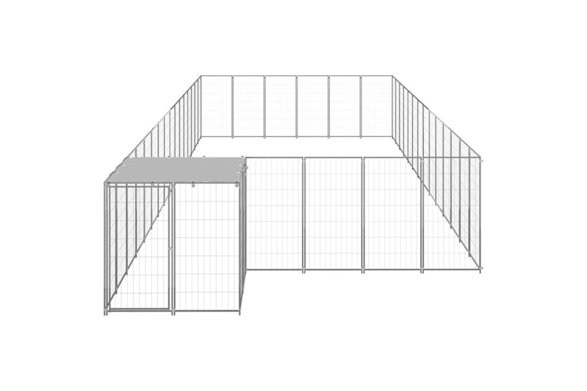 vidaXL 3082224 Dog Kennel Silver 26.62 M2 Steel vidaXL 3082224 Dog Kennel Silver 26.62 M2 Steel