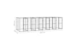 vidaXL 3082264 Outdoor Dog Kennel Steel 14.52 M2 vidaXL 3082264 Outdoor Dog Kennel Steel 14.52 M2