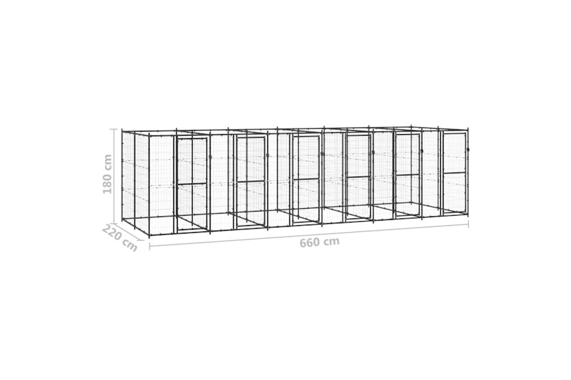 vidaXL 3082264 Outdoor Dog Kennel Steel 14.52 M2 vidaXL 3082264 Outdoor Dog Kennel Steel 14.52 M2