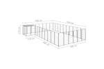 vidaXL 3082239 Dog Kennel Black 19.36 M2 Steel vidaXL 3082239 Dog Kennel Black 19.36 M2 Steel