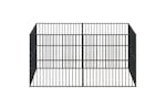 vidaXL 3209553 Dog Playpen 8 Panels Black Galvanised Steel vidaXL 3209553 Dog Playpen 8 Panels Black Galvanised Steel