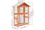 vidaXL 170638 Bird Cage Solid Pine & Fir Wood 125.5x59.5x164cm vidaXL 170638 Bird Cage Solid Pine & Fir Wood 125.5x59.5x164cm