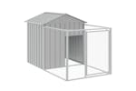 vidaXL 3189064 Dog House With Roof Light Grey 117x405x123cm Galvanised Steel vidaXL 3189064 Dog House With Roof Light Grey 117x405x123cm Galvanised Steel