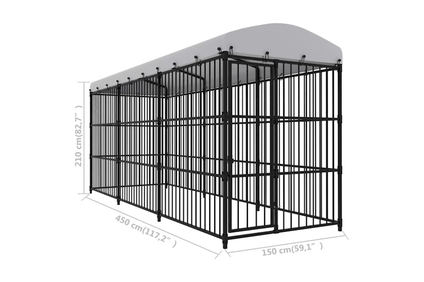 vidaXL 170893 Outdoor Dog Kennel With Roof 450x150x210cm vidaXL 170893 Outdoor Dog Kennel With Roof 450x150x210cm