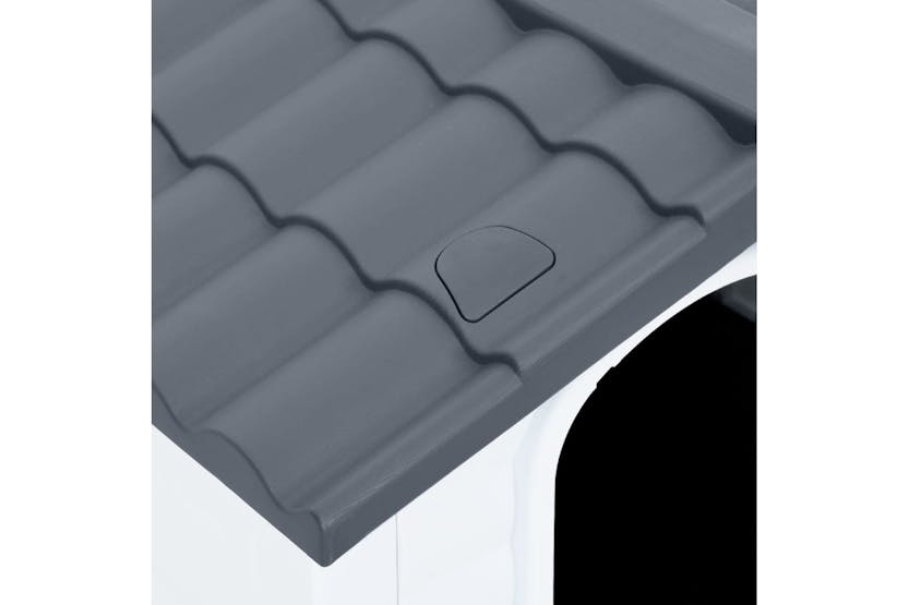 vidaXL 152230 Dog House Grey 90.5x68x66cm Polypropylene vidaXL 152230 Dog House Grey 90.5x68x66cm Polypropylene