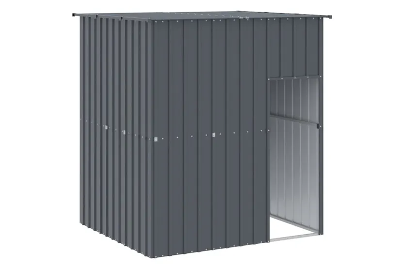 vidaXL 172363 Dog House With Roof Anthracite 165x153x181cm Galvanised Steel vidaXL 172363 Dog House With Roof Anthracite 165x153x181cm Galvanised Steel