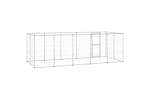 vidaXL 3082309 Outdoor Dog Kennel Galvanised Steel 12.1 M2 vidaXL 3082309 Outdoor Dog Kennel Galvanised Steel 12.1 M2