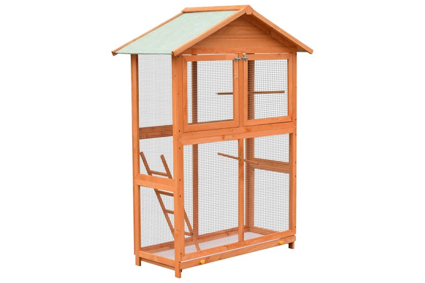 vidaXL 170638 Bird Cage Solid Pine & Fir Wood 125.5x59.5x164cm vidaXL 170638 Bird Cage Solid Pine & Fir Wood 125.5x59.5x164cm
