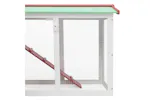 vidaXL 170842 Outdoor Large Rabbit Hutch Red And White 145 X 45 X 84 Wood vidaXL 170842 Outdoor Large Rabbit Hutch Red And White 145 X 45 X 84 Wood