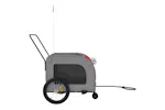 vidaXL 93859 Pet Bike Trailer Red And Grey Oxford Fabric And Iron vidaXL 93859 Pet Bike Trailer Red And Grey Oxford Fabric And Iron