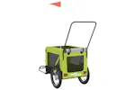 vidaXL 93941 Pet Bike Trailer Green And Black Oxford Fabric And Iron vidaXL 93941 Pet Bike Trailer Green And Black Oxford Fabric And Iron