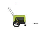 vidaXL 93941 Pet Bike Trailer Green And Black Oxford Fabric And Iron vidaXL 93941 Pet Bike Trailer Green And Black Oxford Fabric And Iron