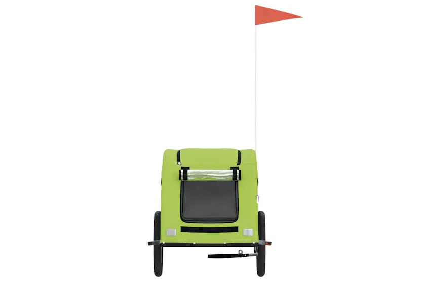 vidaXL 93969 Pet Bike Trailer Green Oxford Fabric And Iron vidaXL 93969 Pet Bike Trailer Green Oxford Fabric And Iron