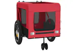 vidaXL 93929 Pet Bike Trailer Red And Black Oxford Fabric And Iron vidaXL 93929 Pet Bike Trailer Red And Black Oxford Fabric And Iron