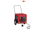 vidaXL 93929 Pet Bike Trailer Red And Black Oxford Fabric And Iron vidaXL 93929 Pet Bike Trailer Red And Black Oxford Fabric And Iron