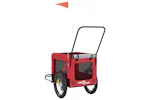 vidaXL 93943 Pet Bike Trailer Red And Black Oxford Fabric And Iron vidaXL 93943 Pet Bike Trailer Red And Black Oxford Fabric And Iron