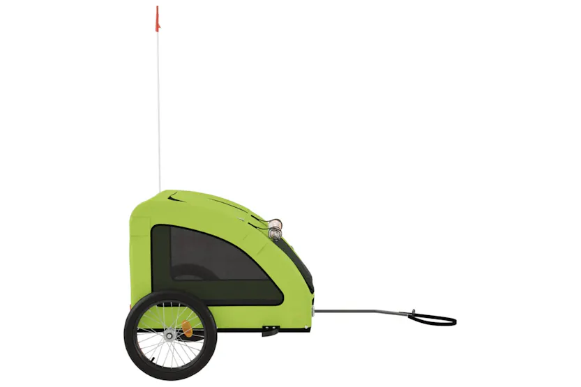 vidaXL 93969 Pet Bike Trailer Green Oxford Fabric And Iron vidaXL 93969 Pet Bike Trailer Green Oxford Fabric And Iron
