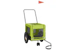 vidaXL 93934 Pet Bike Trailer Green And Black Oxford Fabric And Iron vidaXL 93934 Pet Bike Trailer Green And Black Oxford Fabric And Iron